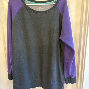 Adidas Charcoal and Purple Pullover